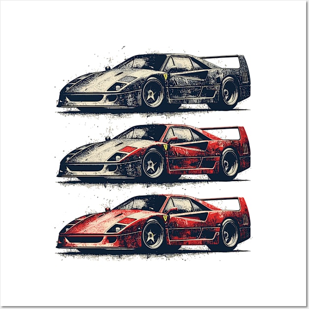 Ferrari F40 Wall Art by Vehicles-Art